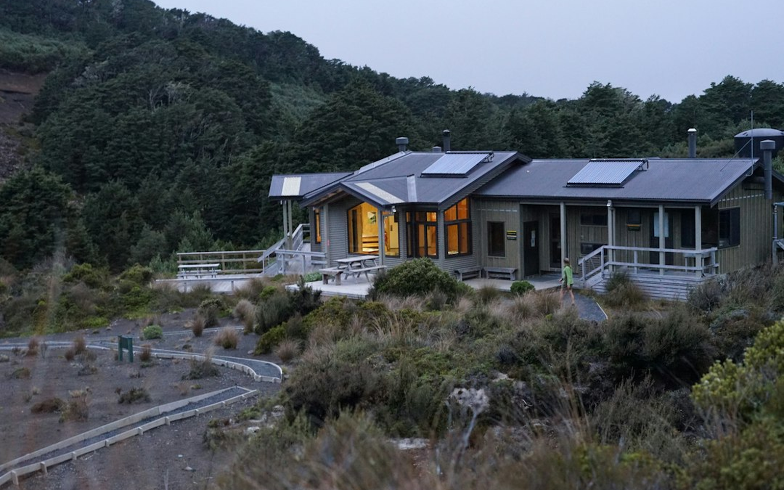 Evening arrival at a New Zealand event venue